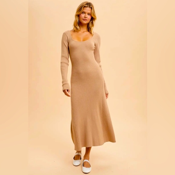 NWT Viscose Blend Knitted Maxi Sweater Dress - Picture 1 of 5